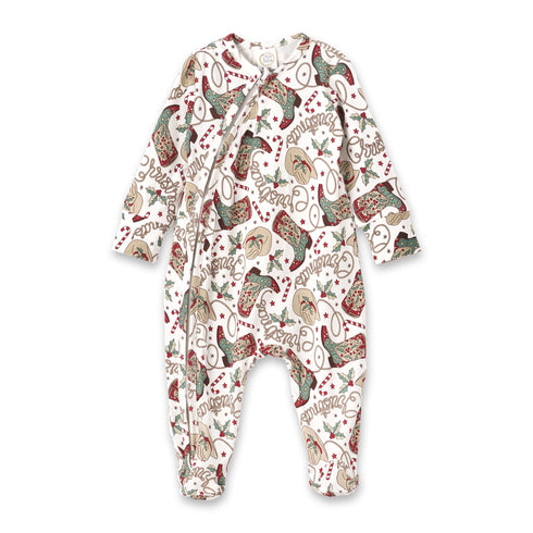 western-christmas-baby-bamboo-zipper-romper-cowboy-holiday Sophia's StyleBaby Unisex Clothes-1