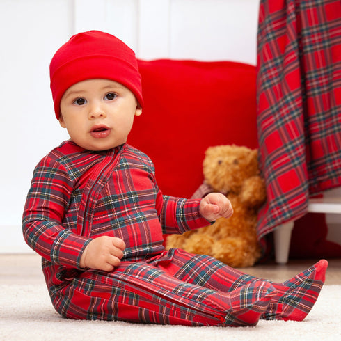 christmas-bamboo-baby-zipper-romper-classic-holiday-tartan-plaid Sophia's Style-2