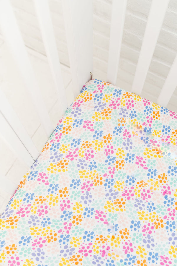 korrie-dots-bamboo-crib-sheet-Laree + Co. at Sophia's StyleCrib Sheets-1