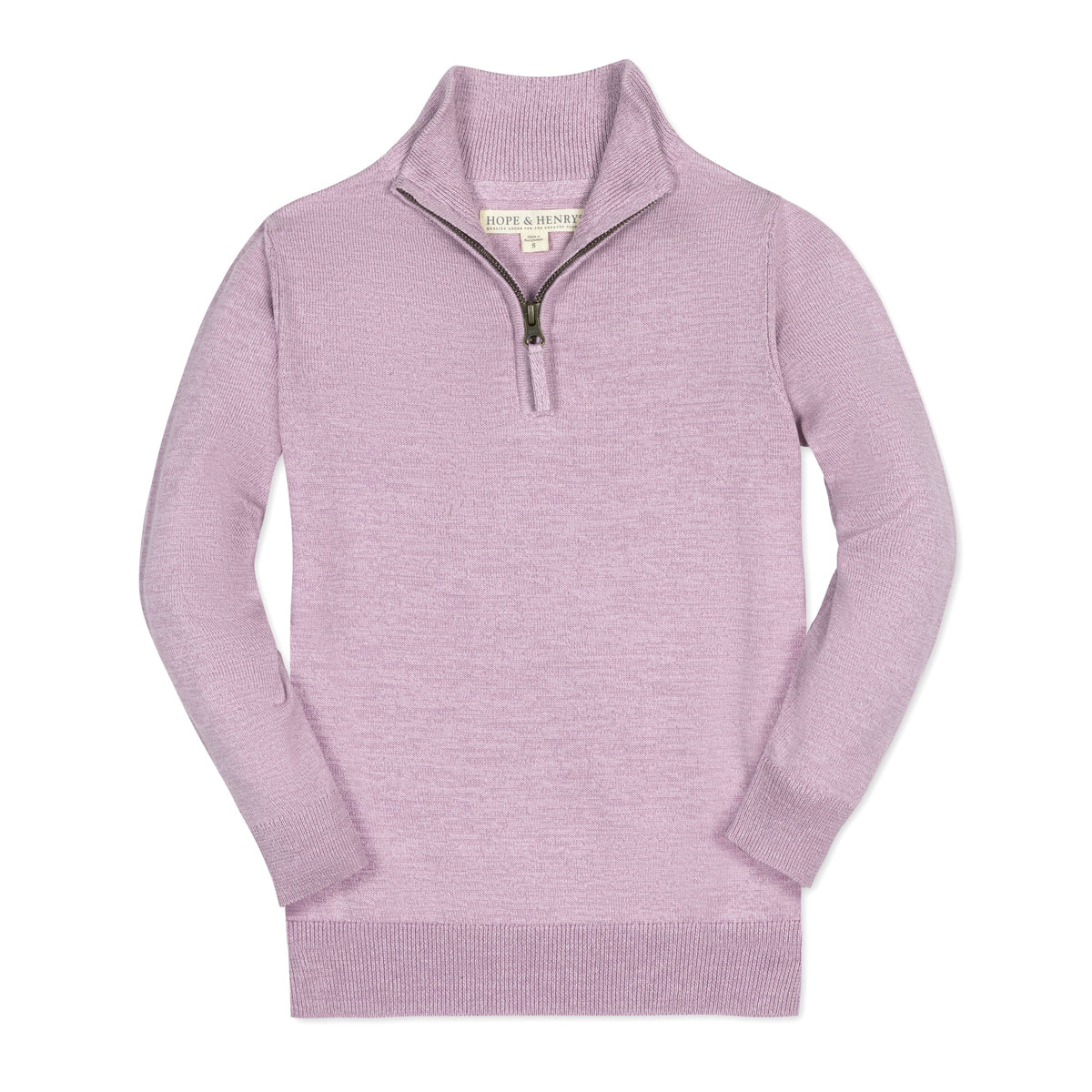 Organic Fine Gauge Half Zip Sweater from Hope & Henry at