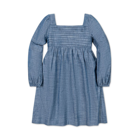 organic-ruched-chambray-dress Hope & Henry - Sophia's StyleDresses-1