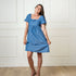 organic-ruched-chambray-dress-1 Sophia's Style-4