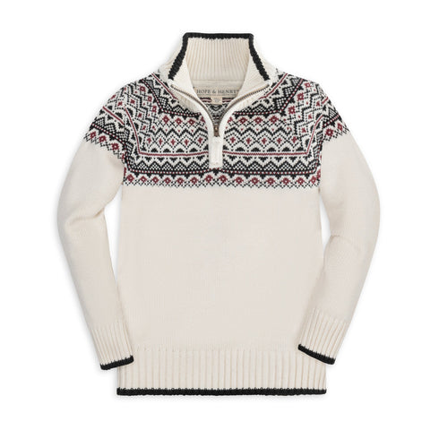 organic-half-zip-ski-sweater-Sophia's StyleSweaters-1
