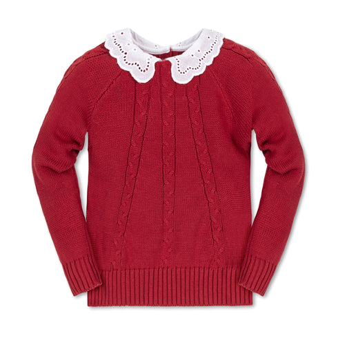 organic-eyelet-collar-cable-sweater-baby Hope & Henry - Sophia's StyleSweaters-1