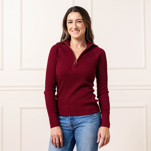 organic-fine-gauge-half-zip-sweater-1 Sophia's Style-4