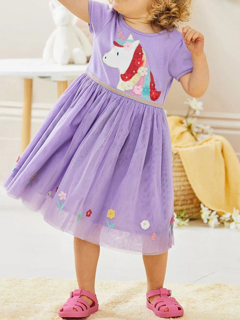 childrens-unicorn-short-sleeve-tulle-dress-1-ohso-kids-sophias-style-2