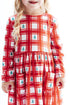 Plaid Trees L/S Pocket Twirl Dress