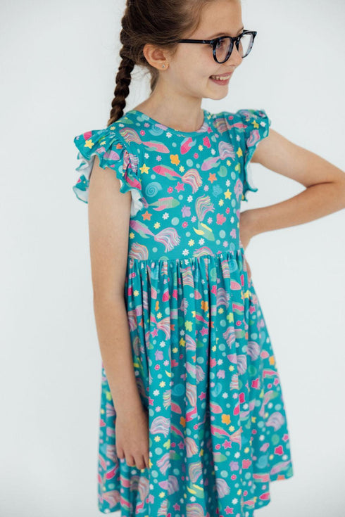 betta-blooms-flutter-sleeve-twirl-dress Mila & Rose - Sophia's StyleTwirl Dress Flutter-1
