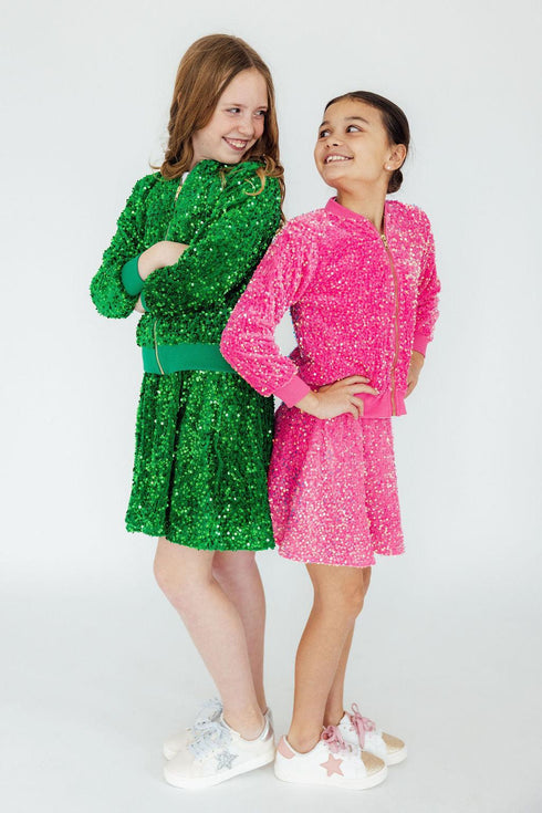 kelly-green-velvet-sequin-twirl-skort Mila & Rose - Sophia's Style-3