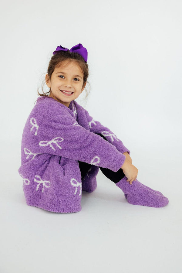 lilac-coconut-bow-cozy-cardigan Mila & Rose - Sophia's StyleCozy Cardigan-1