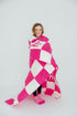 bright-pink-checker-bow-cozy-blanket Mila & Rose - Sophia's Style-2