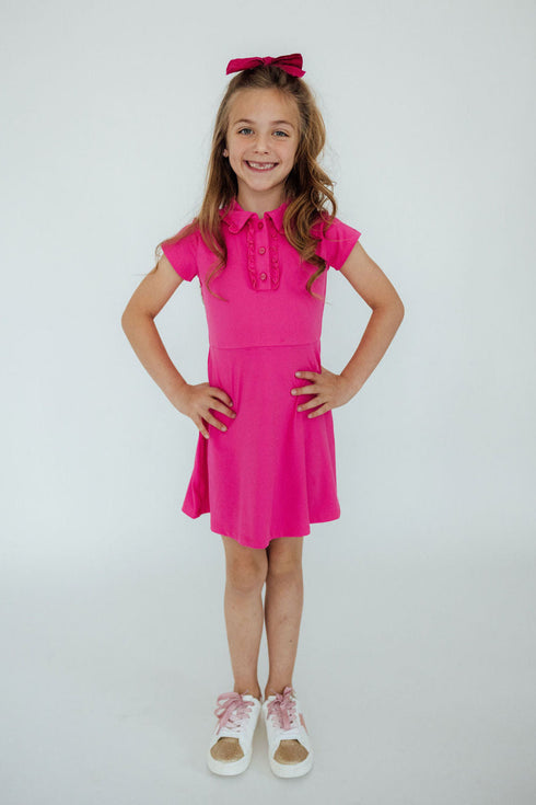 hot-pink-s-s-polo-dress Mila & Rose - Sophia's Style-3