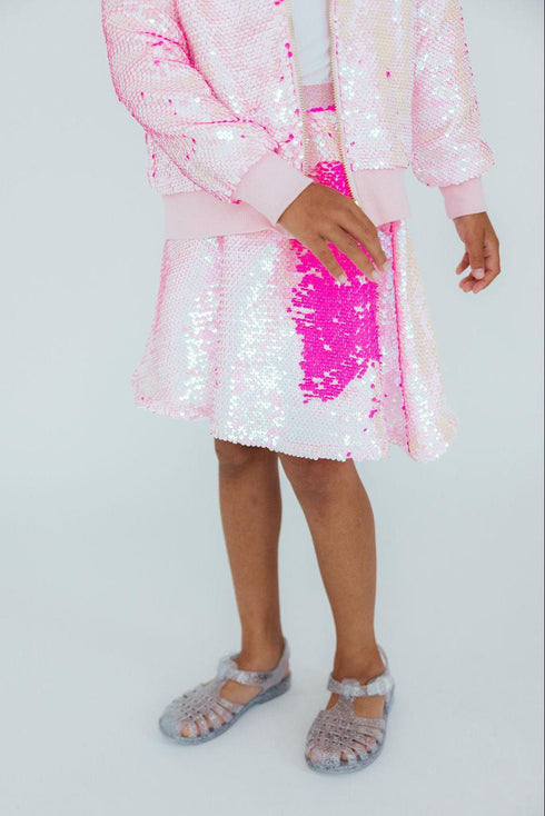 diva-pink-flip-sequin-twirl-skort Mila & Rose - Sophia's StyleSequin Skort-1