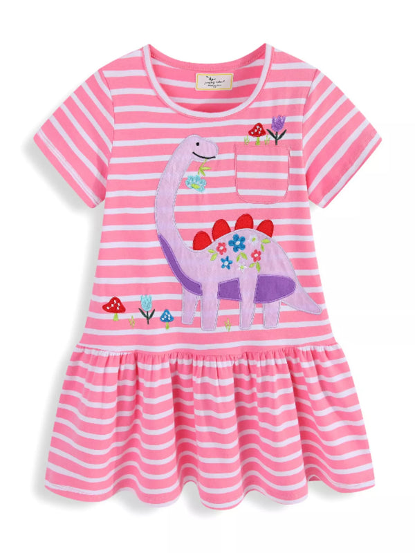 childrens-striped-dinosaur-embroidered-casual-dress-ohso-kids-sophias-style-1