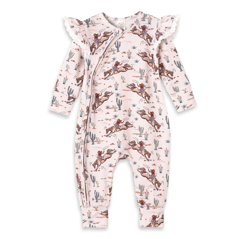 prairie-princess-baby-girl-bamboo-western-zipper-romper-Tesa Babe at Sophia's StyleBaby Girl Clothes-1