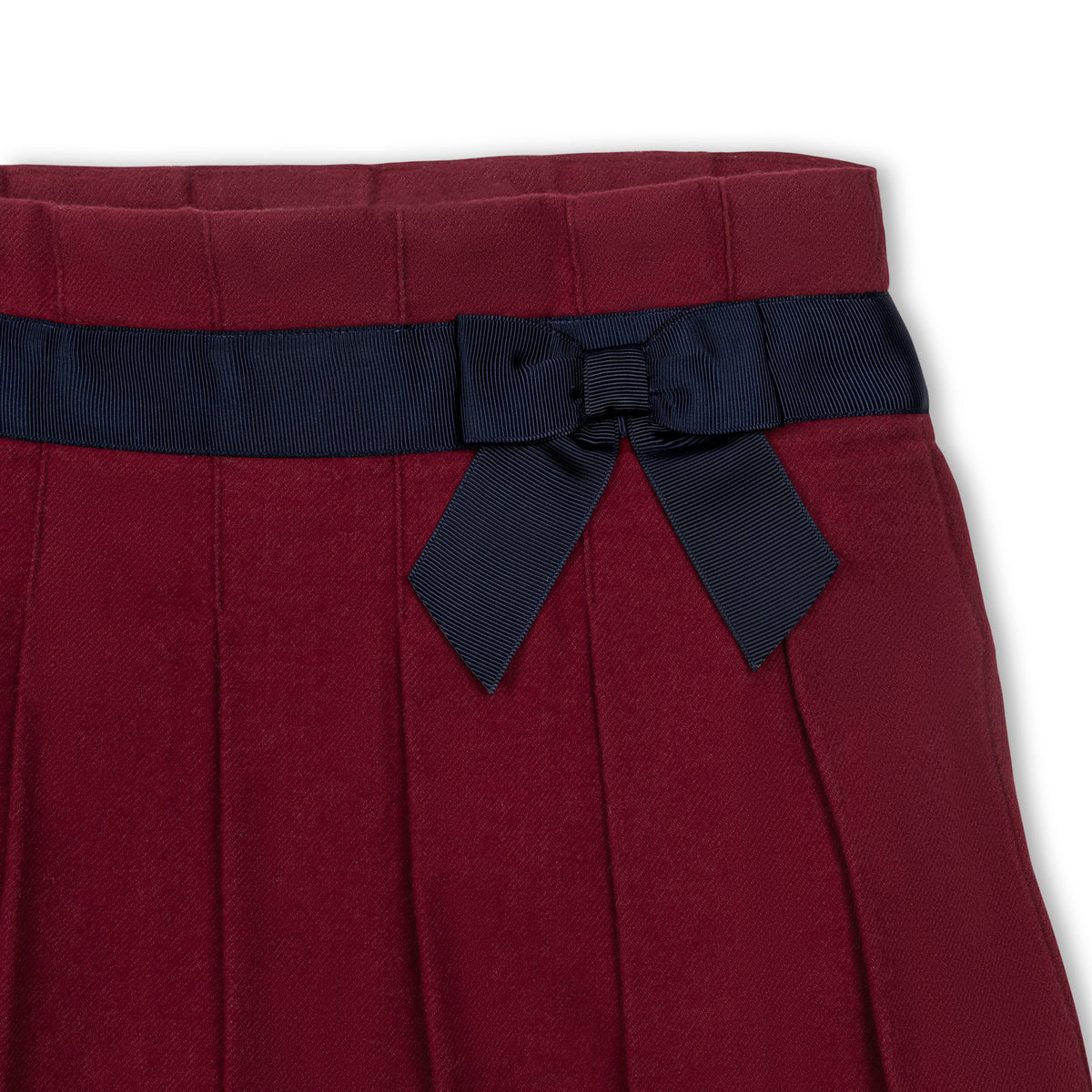Bow Waist Pleated Skirt