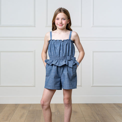 organic-smocked-waist-chambray-romper Hope & Henry - Sophia's Style-2