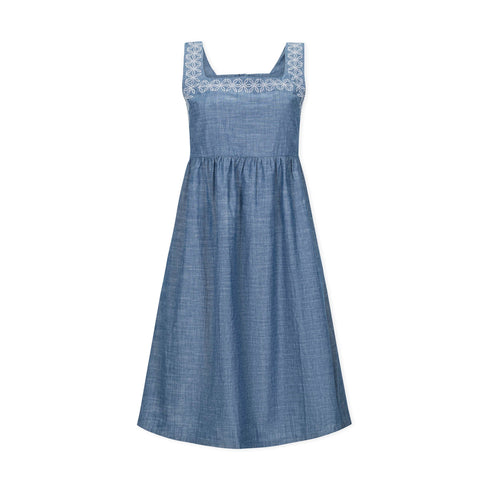 organic-chambray-dress-with-embroidery Sophia's Style-5