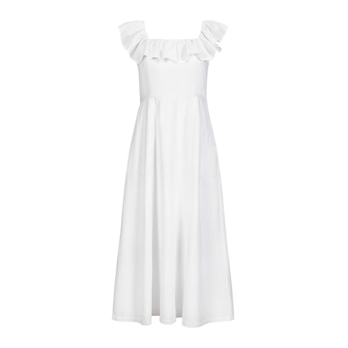 linen-ruffle-collar-dress-2 Sophia's Style-5