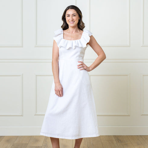 linen-ruffle-collar-dress-2 Sophia's StyleDresses-1