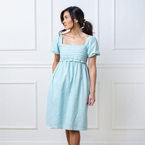 ruched-linen-dress Sophia's StyleDresses-1