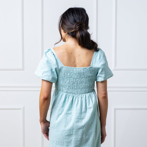 ruched-linen-dress Sophia's Style-3