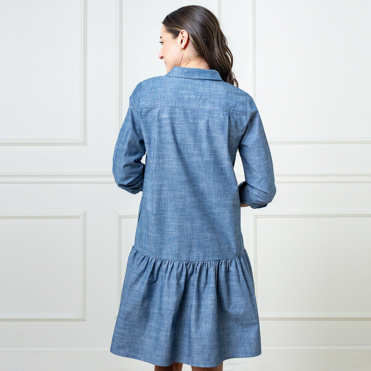 Organic Drop Waist Shirt Dress at Sophia's Style – SophiasStyle.com