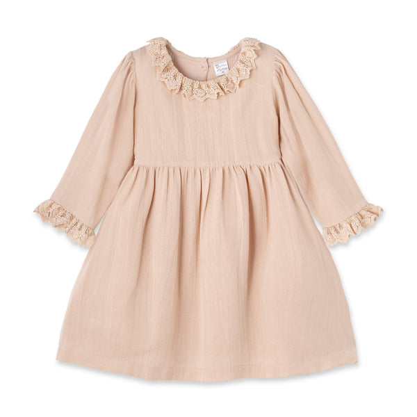 lace-trim-linen-dress-soft-beige-special-occasion-style-Tesa Babe at Sophia's StyleBaby Girl Clothes-1