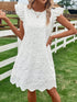 eyelet-round-neck-ruffled-cap-sleeve-dress OhSoStyled - Sophia's Style-5