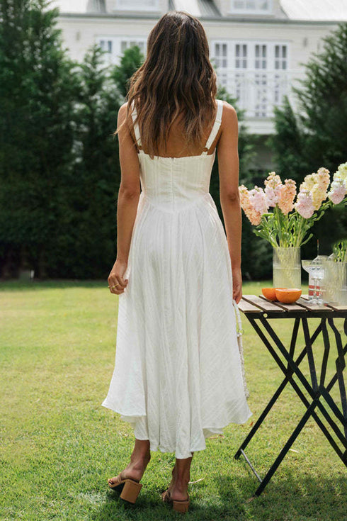 square-neck-wide-strap-cami-dress Sophia's Trends - Sophia's Style-White-M