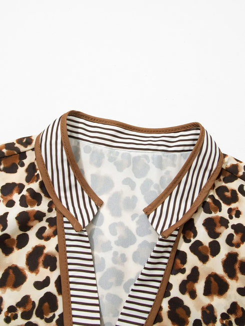 leopard-print-striped-patchwork-3-4-sleeve-loose-mini-dress-OhSoStyled-Sophia's-Style-5