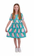 teal-flower-short-sleeve-milk-silk-dress Great Lakes kids - Sophia's Style-3