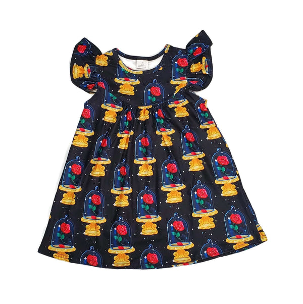 enchanted-rose-milk-silk-flutter-dress Great Lakes kids - Sophia's Style-2