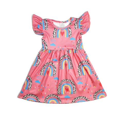 boho-rainbow-long-flutter-milk-silk-dress Great Lakes kids - Sophia's Style-2