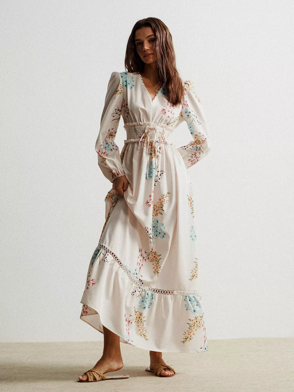 floral-print-long-sleeve-maxi-dress-with-smocked-waist-OhSoStyled-Sophia's-Style-1