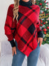 plaid-turtleneck-batwing-sleeve-sweater-Sophia's Style-1