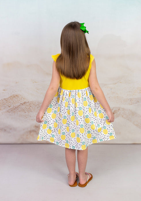pineapple-ruffle-tank-milk-silk-dress Great Lakes kids - Sophia's Style-3