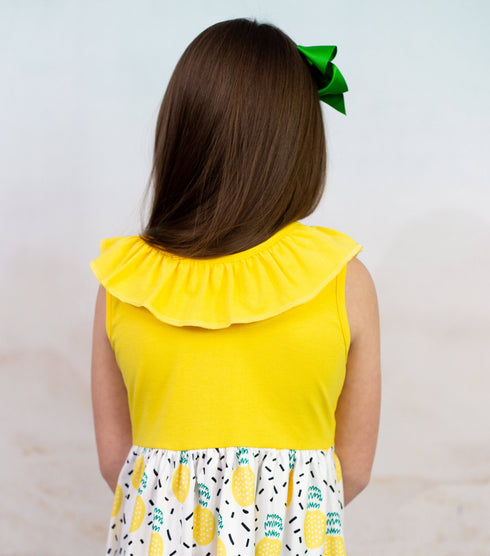 pineapple-ruffle-tank-milk-silk-dress Great Lakes kids - Sophia's Style-4