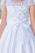 Girls White Illusion Top Embellished Skirt Communion Dress, Sizes 6-16