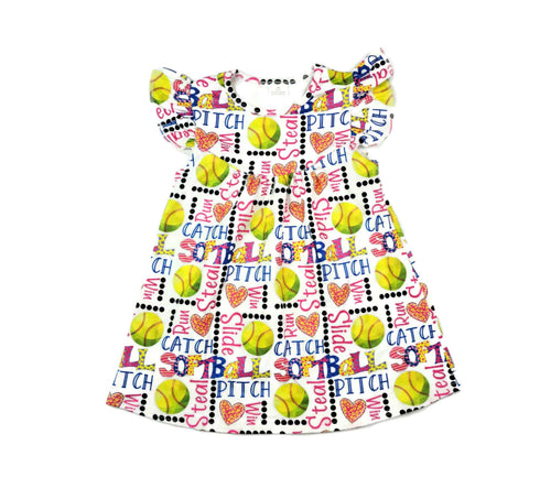 softball-milk-silk-flutter-dress Great Lakes kids - Sophia's Style-2