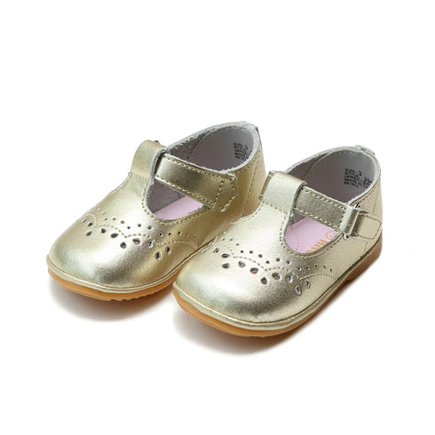 Zapatos de moda Mary Jane con diseño de ojales marrones para bebés y niñas, talla 1-7