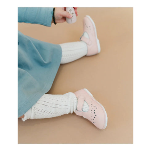 Zapatos de moda Mary Jane con diseño de ojales marrones para bebés y niñas, talla 1-7