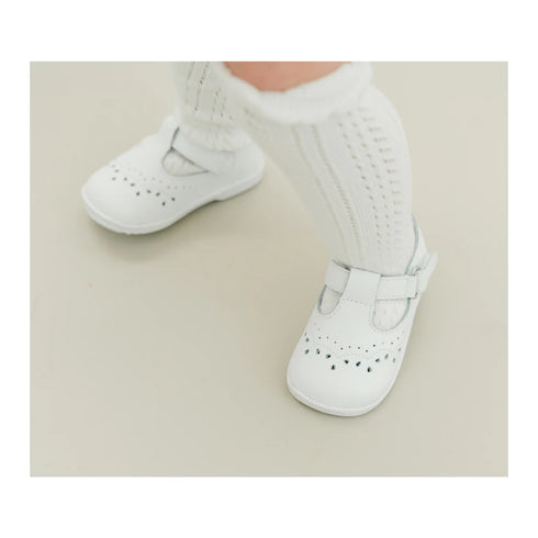 Zapatos de moda Mary Jane con diseño de ojales marrones para bebés y niñas, talla 1-7