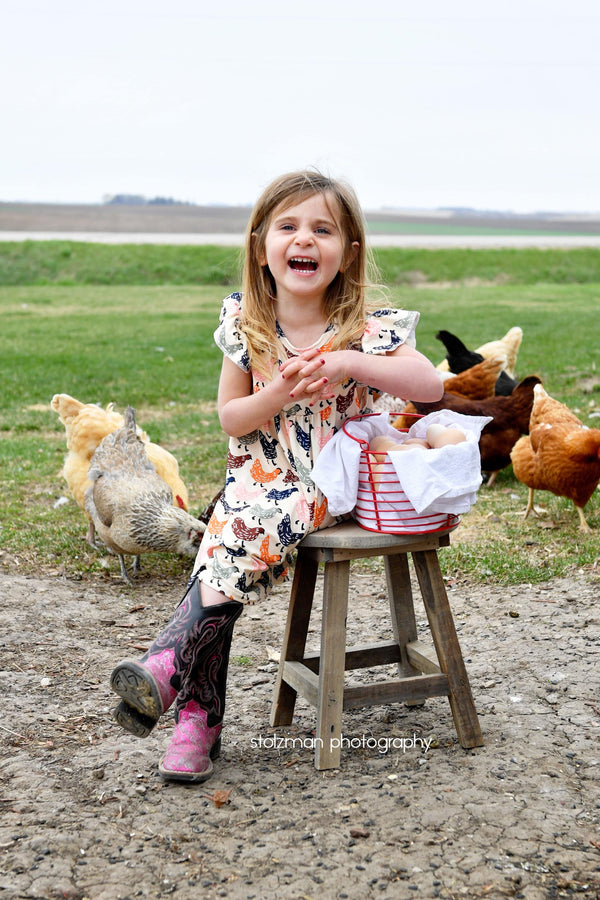 rustic-chicken-milk-silk-flutter-dress Great Lakes kids - Sophia's StyleFlutter Dress-1