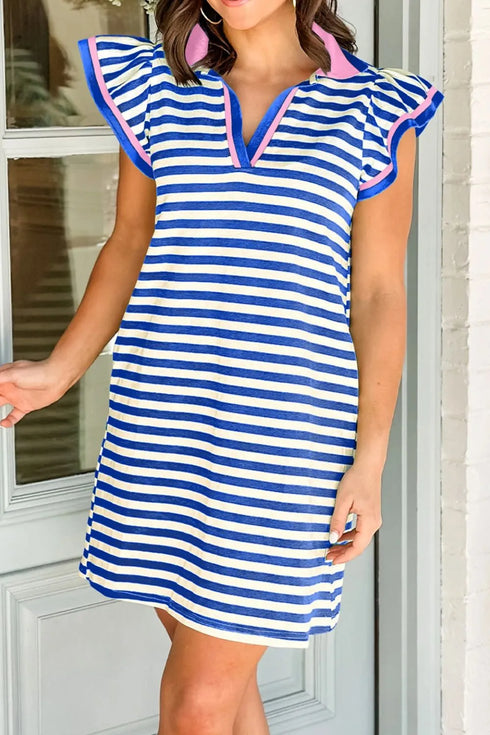 stripe-print-contrast-collar-split-neck-flutter-sleeve-dress-OhSoStyled-Sophia's-Style-14