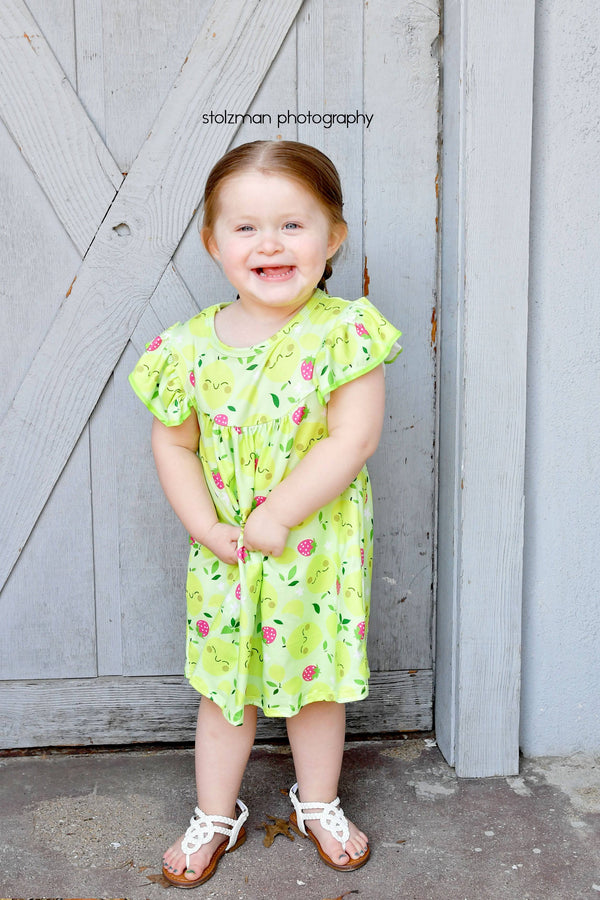 fruity-lemonade-milk-silk-flutter-dress Great Lakes kids - Sophia's StyleFlutter Dress-1