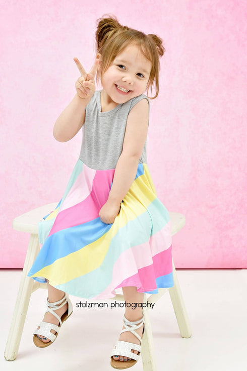 summer-rainbow-tank-twirl-milk-silk-dress Great Lakes kids - Sophia's StyleTwirl Tank Dress-1