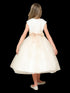 Girls Silk Embroidered Top Tulle Overlay Dress 2-16 - SophiasStyle.com