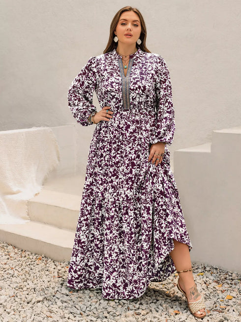 plus-size-floral-print-maxi-dress-with-long-sleeves-OhSoStyled-Sophia's-Style-4