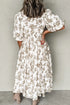 printed-button-front-puff-sleeve-dress OhSoStyled - Sophia's Style in White-3